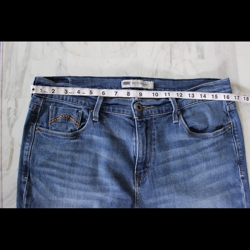 LEVI’S 505 Straight Leg Blue Jeans - Picture 7 of 8